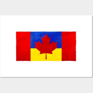 CANKRAINE FLAG - Canada & Ukraine Posters and Art